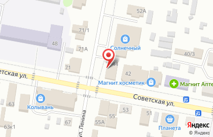 Магазин текстиля для дома на Советской улице на карте