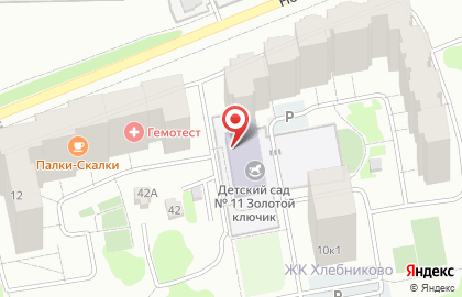 Детский сад №15 в Долгопрудном на карте