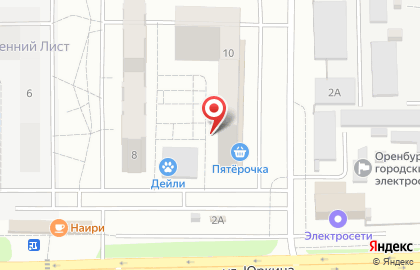 Автостоянка в Оренбурге на карте