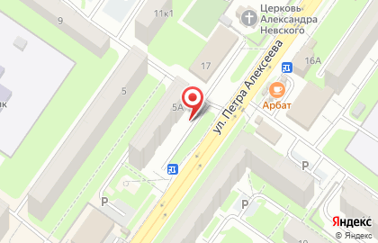 Семейная парикмахерская на улице Петра Алексеева на карте