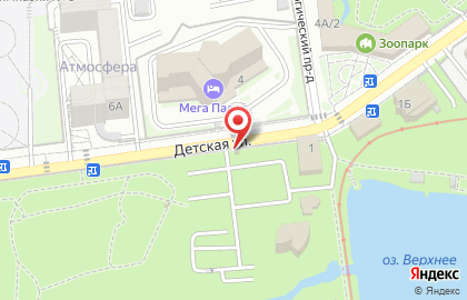 Автостоянка на Детской, 1а/1 на карте