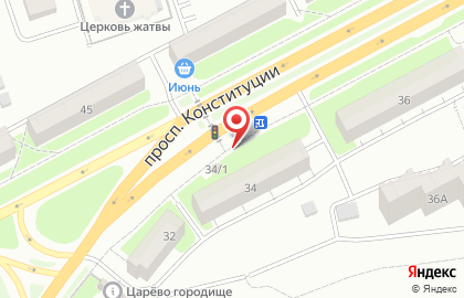 Магазин продуктов в Кургане на карте