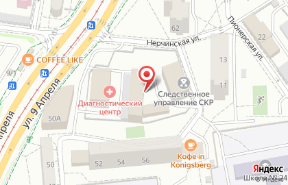 Следственный отдел по Центральному району г. Калининграда на карте