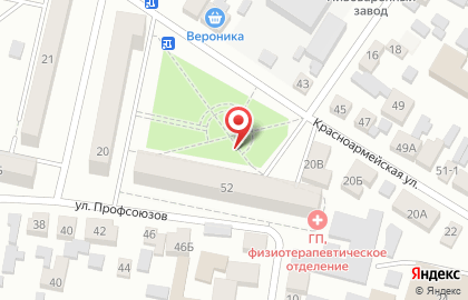Минусинская городская поликлиника на улице Профсоюзов на карте