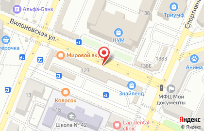 Кафе-бистро Шашлык63.рф на Вилоновской улице на карте