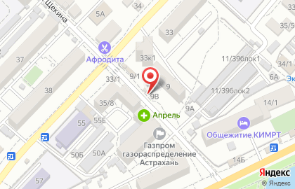 Киоск по продаже хлебобулочных изделий в Астрахани на карте