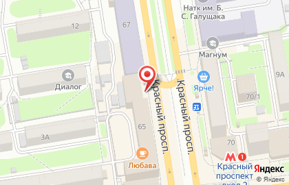 Банкомат КБ Акцепт на Красном проспекте на карте
