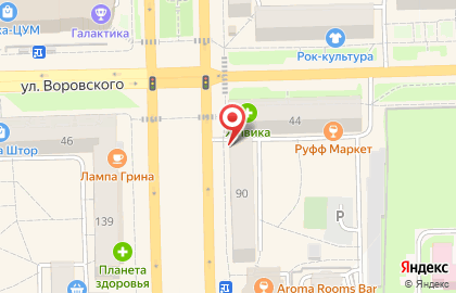Микрофинансовая компания Деньга на улице Воровского на карте