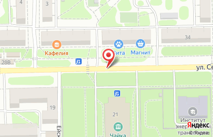 Перекресток на улице Сергея Лазо на карте