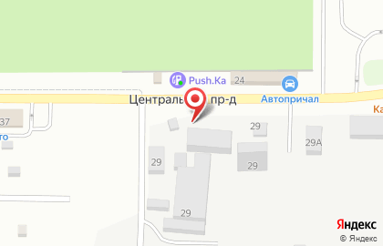 Киоск по продаже продуктов в Центральном проезде на карте