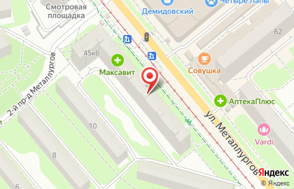 Парикмахерская Glamour в Пролетарском районе на карте