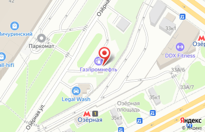 Автомойка Газпромнефть на Озёрной улице на карте