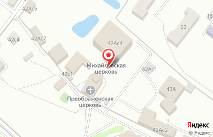 При Храме Спаса Преображения в Переделкино на карте