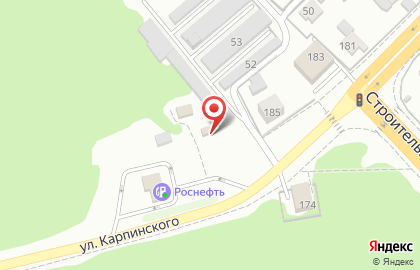 Шиномонтажная мастерская на улице Карпинского на карте