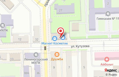 Торговая галерея на улице Кутузова на карте