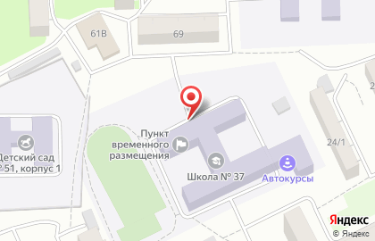 Средняя общеобразовательная школа №37 на улице Сергея Лазо на карте