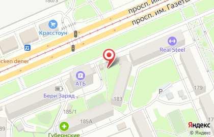 Продуктовый магазин Парус в Свердловском районе на карте