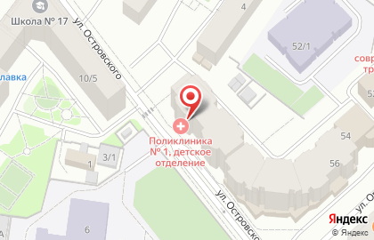 Политическая партия Гражданская Платформа на улице Островского на карте