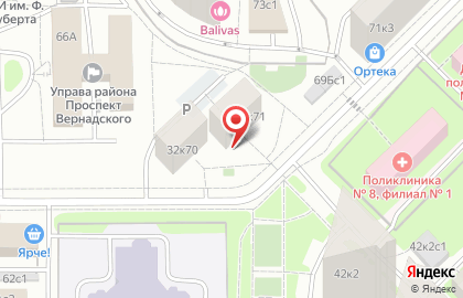 Медицина для вас на Проспекте Вернадского на карте