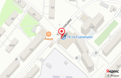 Павильон по продаже печатной продукции Роспечать на улице Суровцева на карте
