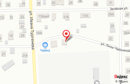 Магазин Чайка на улице Лизы Чайкиной на карте