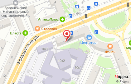 Бульбаш на Кольцовской улице на карте