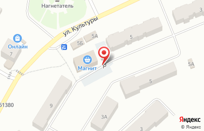 Супермаркет Магнит на улице Культуры на карте