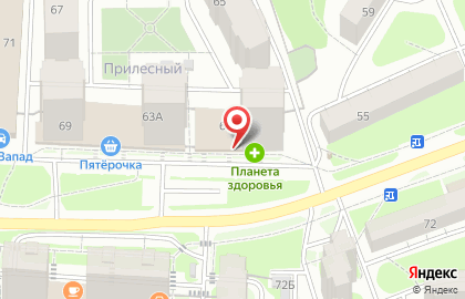 Супермаркет Магнит у дома в Первомайском районе на карте
