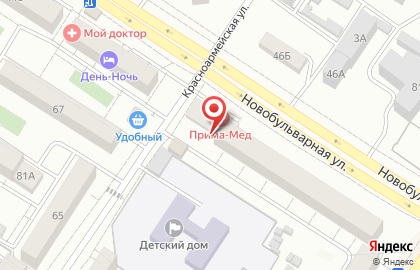 Ригла на Красноармейской улице на карте