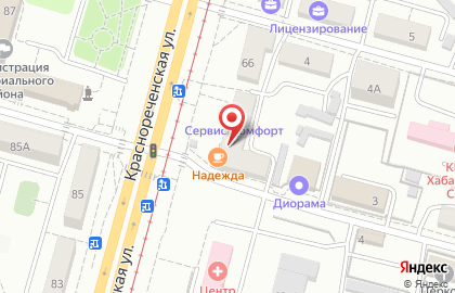 Караоке Надежда на Краснореченской улице на карте