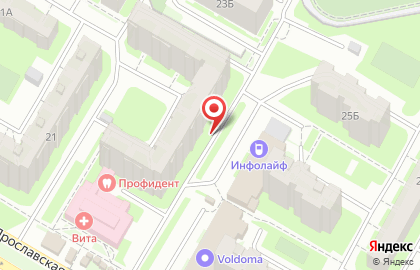 Вита на Ярославской улице на карте