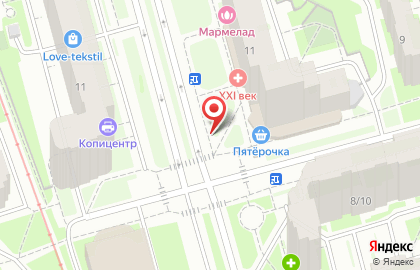 Киоск по продаже фруктов и овощей, Приморский район на улице Щербакова на карте
