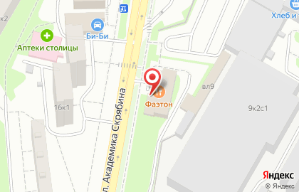 Ресторан Фаэтон в Москве на карте