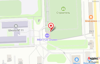 Стадион Строитель на улице Декабристов на карте