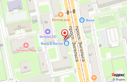 Винный бутик Вино & Виски в Выборгском районе на карте