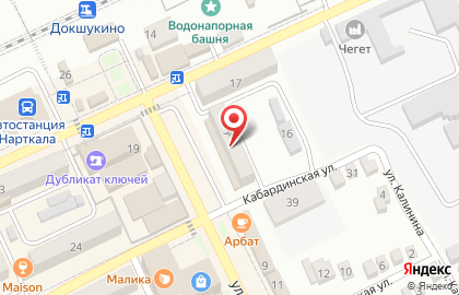 Супермаркет Магнит в Нарткале на карте