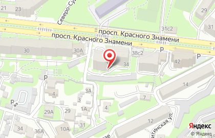 Частный детский сад Мамонтенок на проспекте Красного Знамени на карте