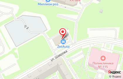 Автосервис ZetAuto на улице Шаврова на карте