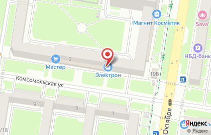 Оптово-розничный центр электротехники Электрон на Комсомольской улице на карте