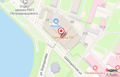 Магазин мяса и рыбы и рыбы в Петродворцовом районе на карте