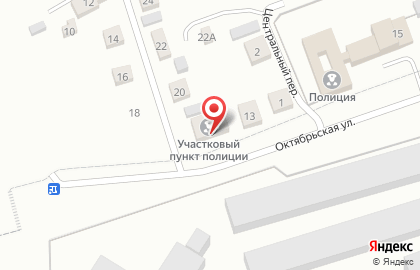 Участковый пункт полиции на Октябрьской улице на карте