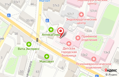 КО Детская городская больница на улице Салтыкова-Щедрина, 11 на карте