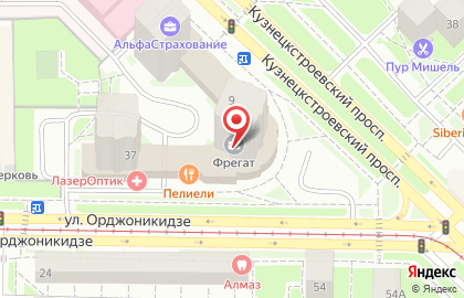 Лизинговая компания Проминвест в БЦ Фрегат на Кузнецкстроевском проспекте на карте