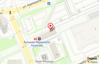Магазин печатной продукции, ООО Микам-в на бульваре Адмирала Ушакова на карте