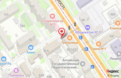 Парикмахерская РоссиЯночка в Железнодорожном районе на карте