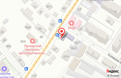 Орловская общеобразовательная школа для обучающихся с ограниченными возможностями здоровья в Орле на карте