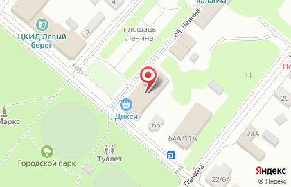 Супермаркет Дикси на улице Ушакова на карте