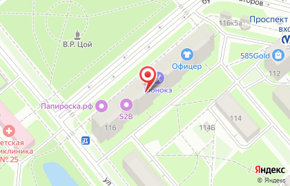 Сервисный центр "Новатор" на проспекте Ветеранов на карте