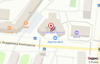 Участковая избирательная комиссия №72 на улице Академика Книповича на карте