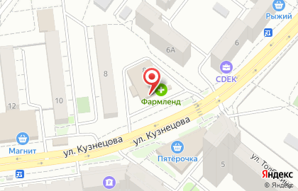 Банкомат СМП Банк на улице Кузнецова на карте